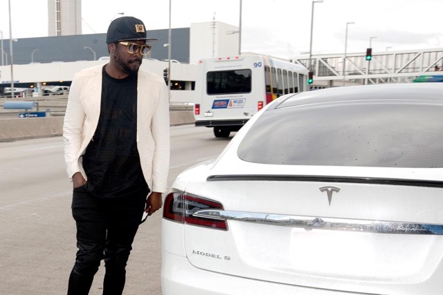 Will.i.am with his Model S